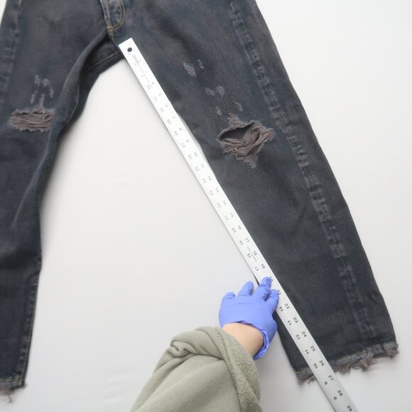 R13 Crossover Jeans in Faded Black Size 23 - Picture 10 of 13